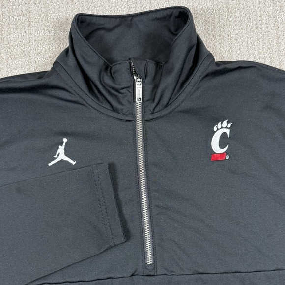 Nike Other - Nike Air Jordan Men's Medium Cincinnati Bearcats Black 1/4 Zip Pullover